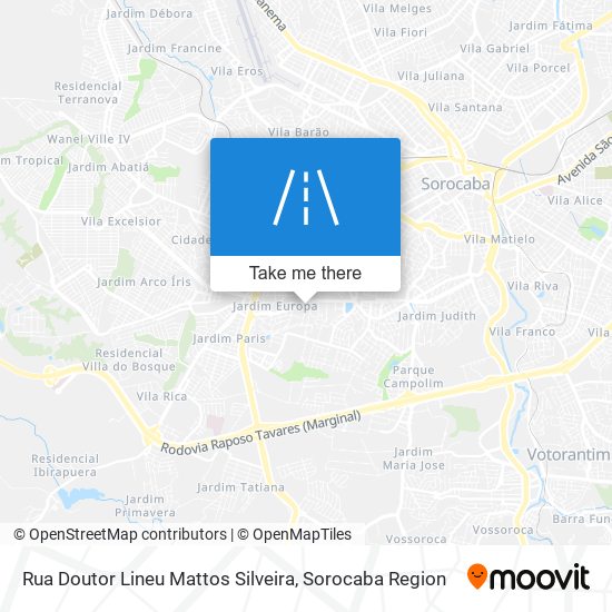 Rua Doutor Lineu Mattos Silveira map