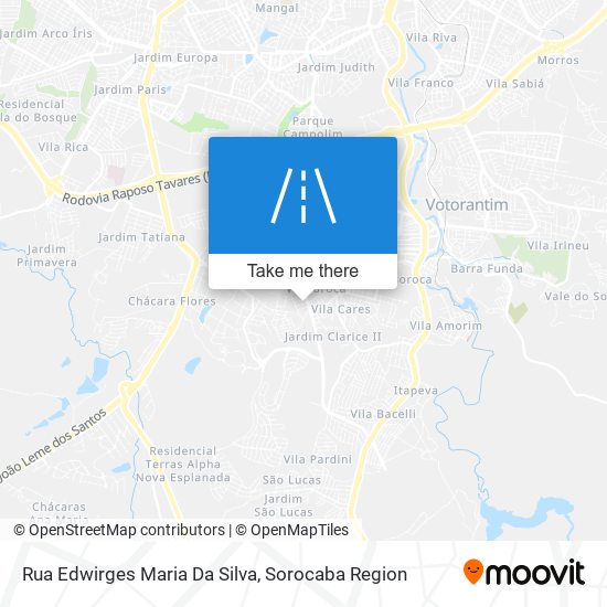 Mapa Rua Edwirges Maria Da Silva