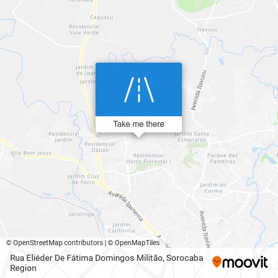 Rua Eliéder De Fátima Domingos Militão map