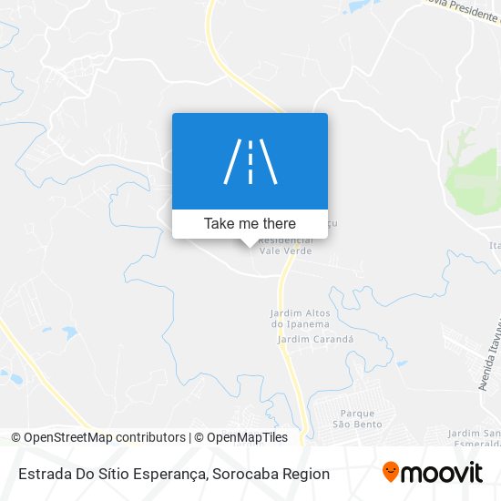 Mapa Estrada Do Sítio Esperança