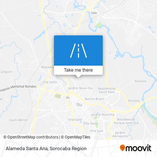 Alameda Santa Ana map