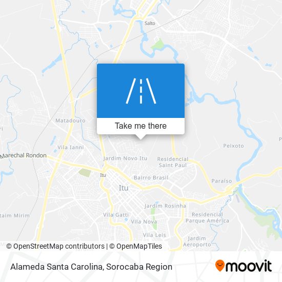 Alameda Santa Carolina map