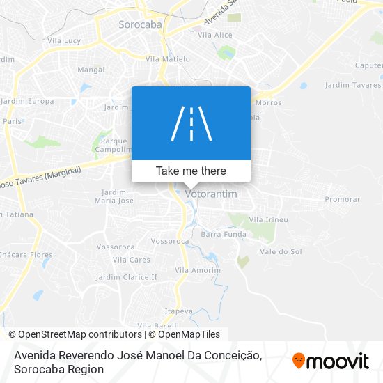 Mapa Avenida Reverendo José Manoel Da Conceição