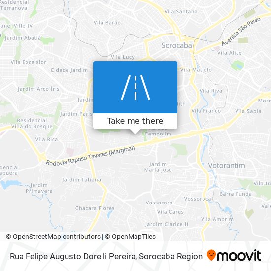 Rua Felipe Augusto Dorelli Pereira map