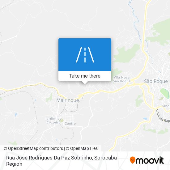 Mapa Rua José Rodrigues Da Paz Sobrinho