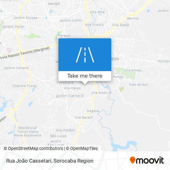 Mapa Rua João Cassetari