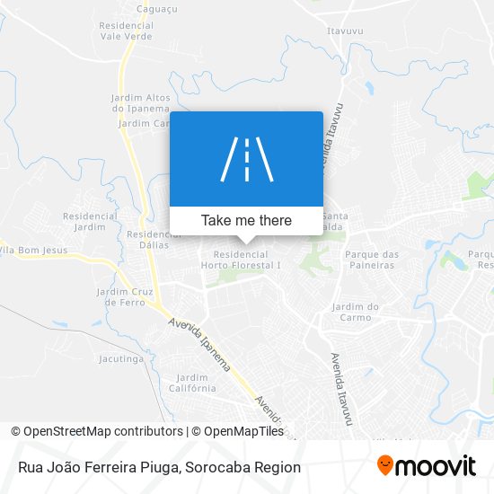 Mapa Rua João Ferreira Piuga