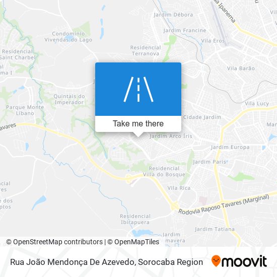 Mapa Rua João Mendonça De Azevedo