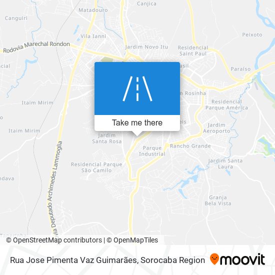 Mapa Rua Jose Pimenta Vaz Guimarães