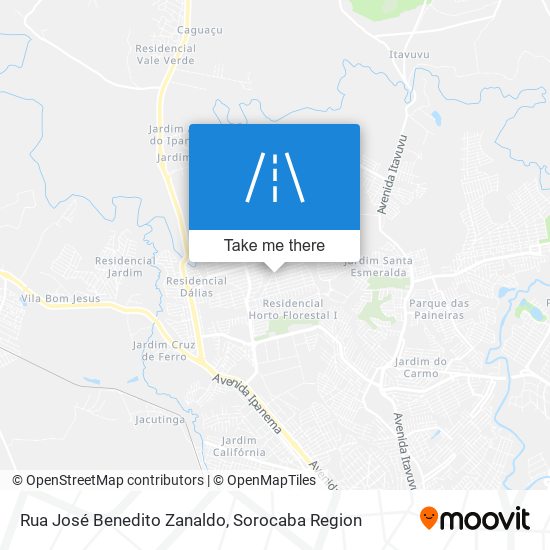 Mapa Rua José Benedito Zanaldo