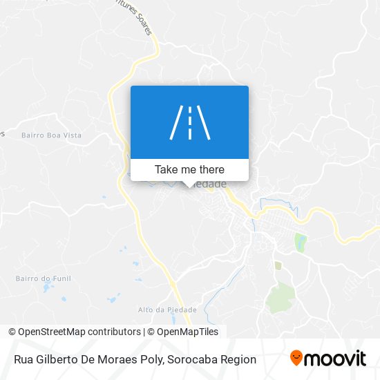 Rua Gilberto De Moraes Poly map