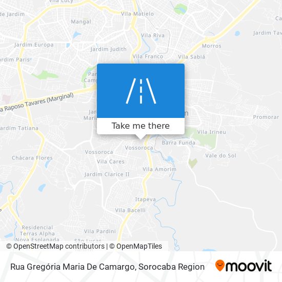 Mapa Rua Gregória Maria De Camargo