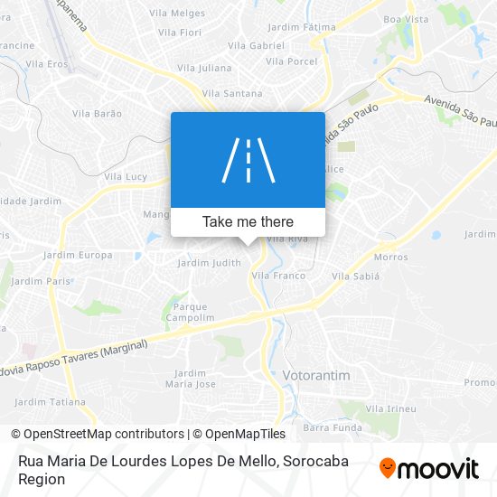 Mapa Rua Maria De Lourdes Lopes De Mello