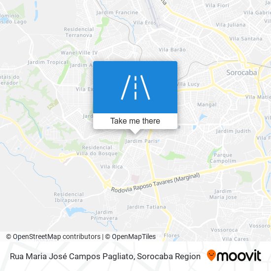 Mapa Rua Maria José Campos Pagliato