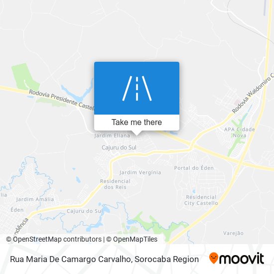 Mapa Rua Maria De Camargo Carvalho