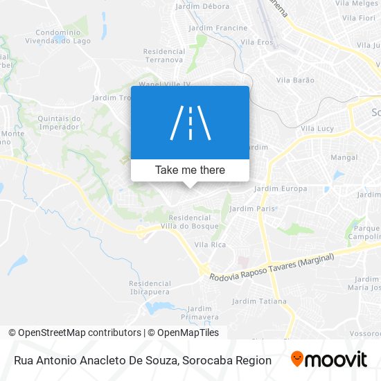 Mapa Rua Antonio Anacleto De Souza