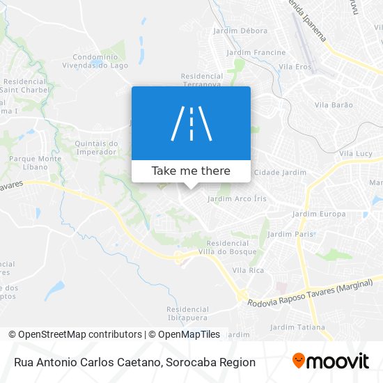 Rua Antonio Carlos Caetano map