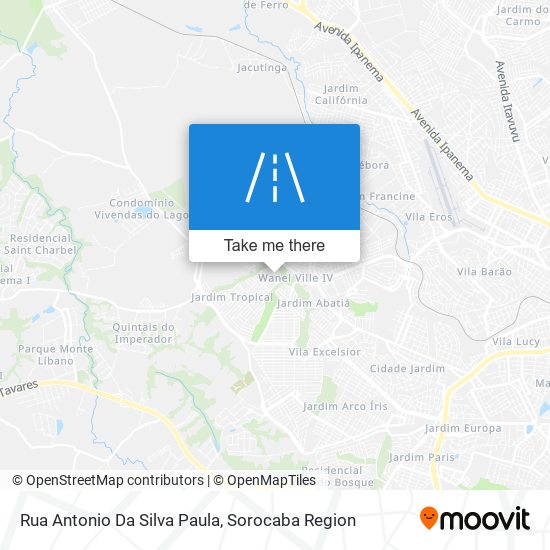 Rua Antonio Da Silva Paula map