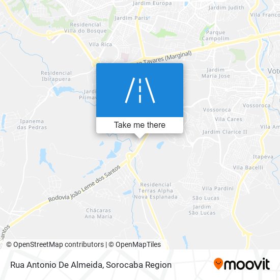 Mapa Rua Antonio De Almeida