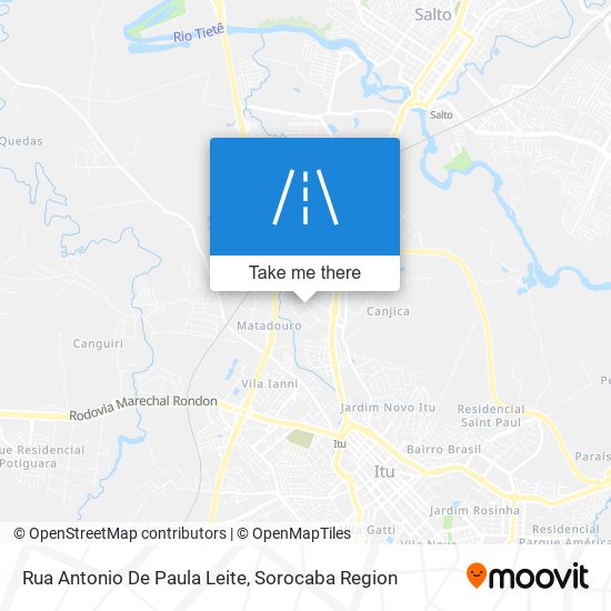 Mapa Rua Antonio De Paula Leite
