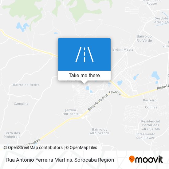 Mapa Rua Antonio Ferreira Martins