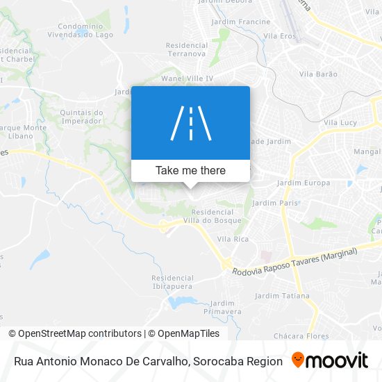 Rua Antonio Monaco De Carvalho map