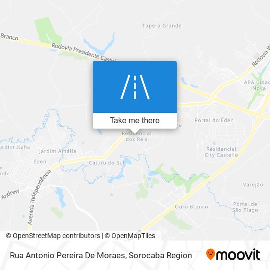Mapa Rua Antonio Pereira De Moraes