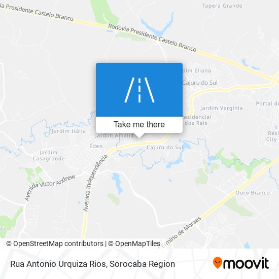 Mapa Rua Antonio Urquiza Rios