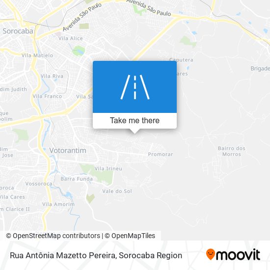 Mapa Rua Antônia Mazetto Pereira