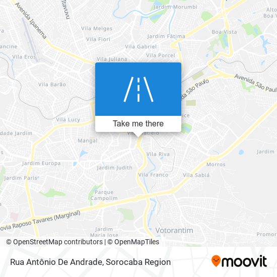 Mapa Rua Antônio De Andrade