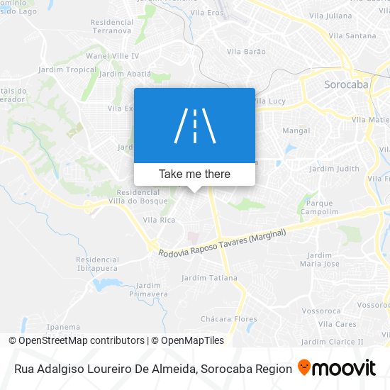 Mapa Rua Adalgiso Loureiro De Almeida