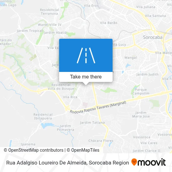 Rua Adalgiso Loureiro De Almeida map