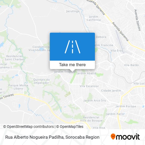 Mapa Rua Alberto Nogueira Padilha