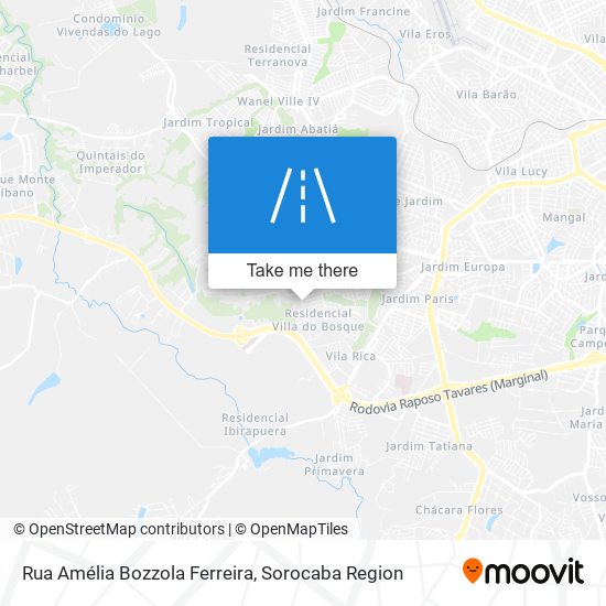 Mapa Rua Amélia Bozzola Ferreira