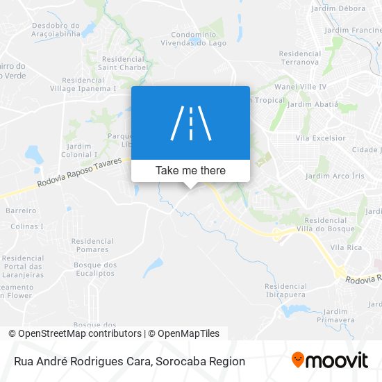 Mapa Rua André Rodrigues Cara