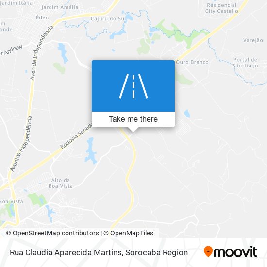 Mapa Rua Claudia Aparecida Martins