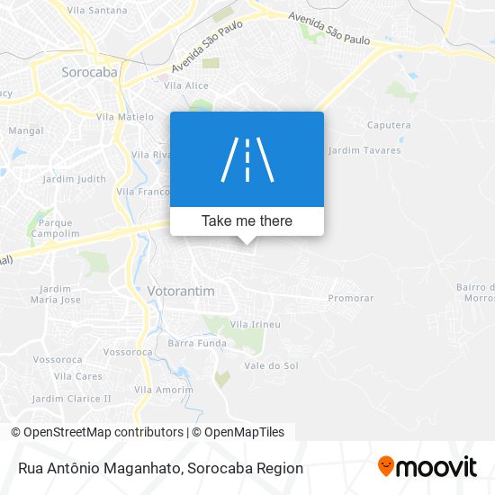 Mapa Rua Antônio Maganhato