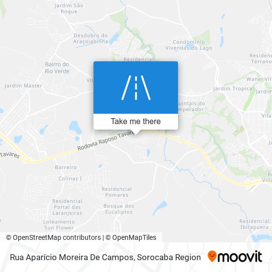 Mapa Rua Aparício Moreira De Campos