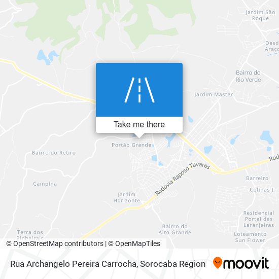 Mapa Rua Archangelo Pereira Carrocha