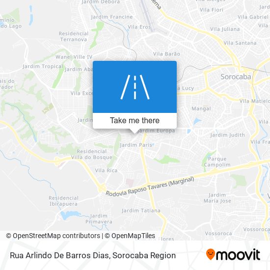 Mapa Rua Arlindo De Barros Dias