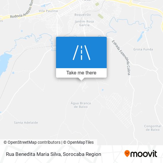 Mapa Rua Benedita Maria Silva