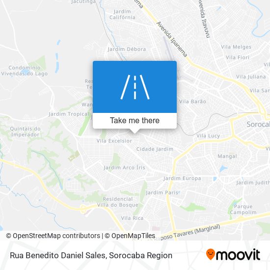 Rua Benedito Daniel Sales map