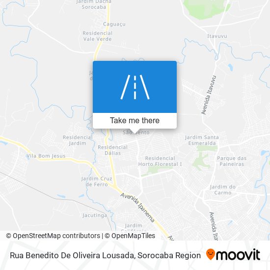 Rua Benedito De Oliveira Lousada map