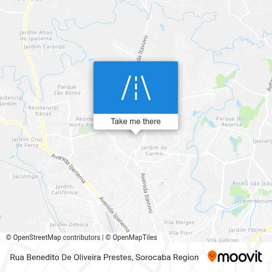 Rua Benedito De Oliveira Prestes map