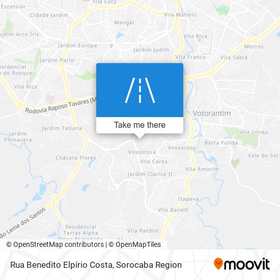 Mapa Rua Benedito Elpírio Costa