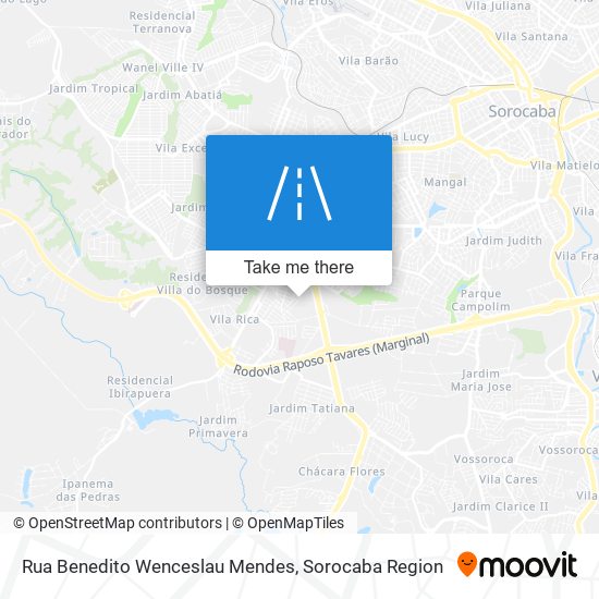 Mapa Rua Benedito Wenceslau Mendes