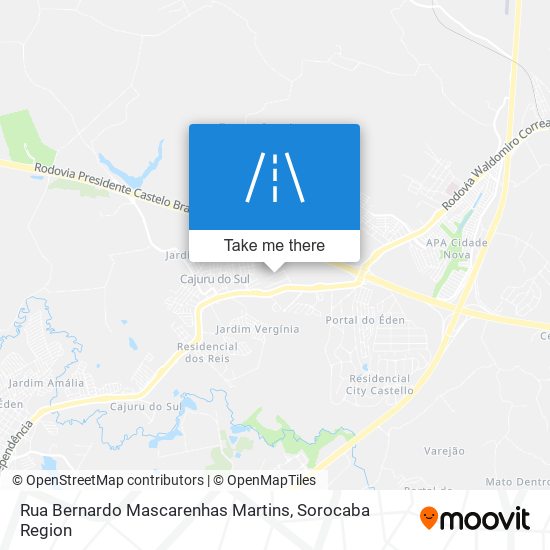 Mapa Rua Bernardo Mascarenhas Martins