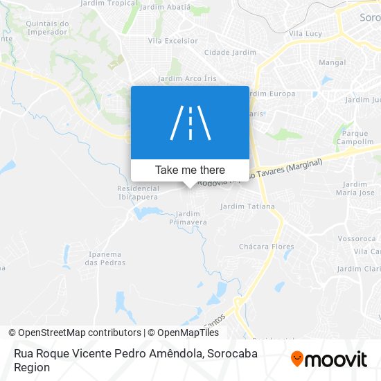Rua Roque Vicente Pedro Amêndola map