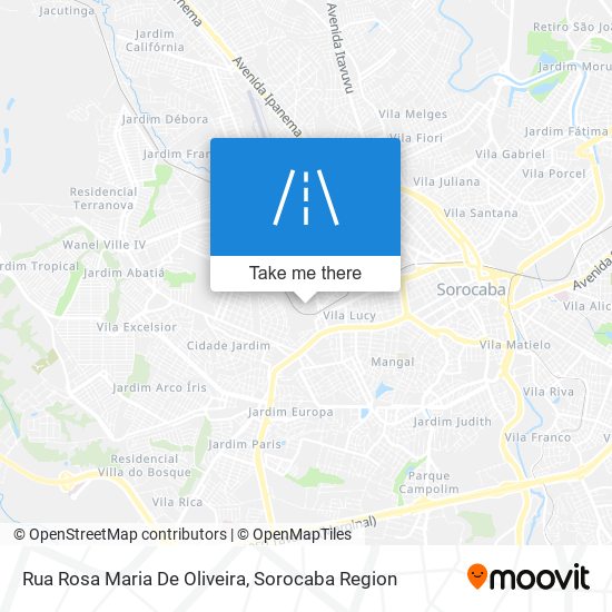 Mapa Rua Rosa Maria De Oliveira