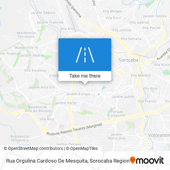 Rua Orgulina Cardoso De Mesquita map